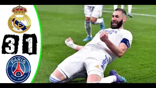 Real Madrid 3 - 1 PSG Karim Benzema Hatrick Extеndеd Hіghlіghts & All Gоals 2022 HD