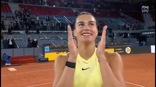 Aryna Sabalenka y las sensaciones. Clasificada para QF en el Madrid Open 2024