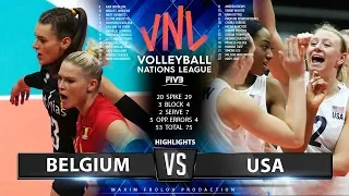 Belgium vs. USA | Highlights | Women's VNL 2019