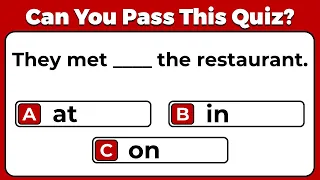 Preposition Quiz:  Can You Pass This Quiz? | #challenge  7