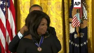Media mogul Oprah Winfrey and Loretta Lynn among recipients of Medal of Freedom