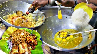 Crowded Egg Rice Center Shivu Egg Rice Center Davanagere | street food