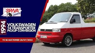 LOT 37 - Volkswagen T4 Transporter Pickup Conversion 1994 | SWVA 28th July 2023 Classic Car Auction