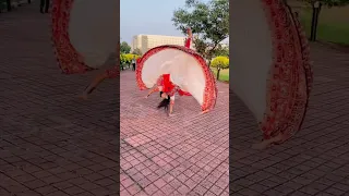 Navratri special #nagadasangdholbaje #stunt #cartwheel #navratri #shortsvideo #dancers