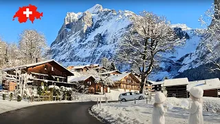 ❄️ From Grindelwald to Lauterbrunnen 4K 🚘  Most Beautiful Places In Switzerland