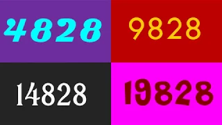 Colorful Numbers 1 to 20000 (Quad Vision)