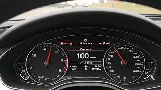 Разгон 0-100 Audi A6 C7 2.0TDI 2015