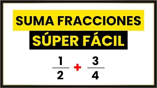 ➕ SUMA de FRACCIONES con DIFERENTE DENOMINADOR (SUPER FÁCIL – El MÉTODO MÁS RÁPIDO ⚡)