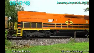 8/20/22 BNSF Mendota Sub Trains ft. Tunnel Motor, H1 Leader, Private Cars