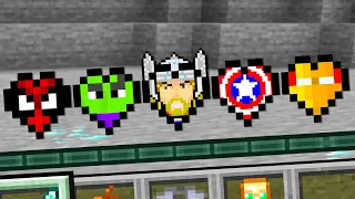 Minecraft But I Have MARVEL SUPERHERO Hearts!