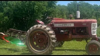 Plowing like it's 1957! Farmall 450, International 311 plow