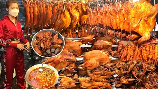 Wonderful & Best Cambodian Street Food | Roast Ducks, Chickens, BBQ Pork, Ribs, Braised Pork & More