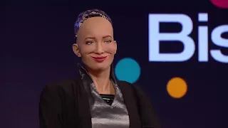 Sophia the Robot during her visit in Sweden