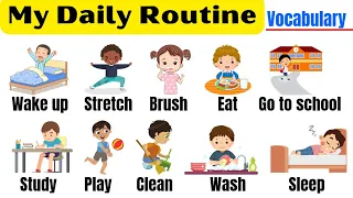 My Daily Routine | Everyday Life Activities | English Vocabulary