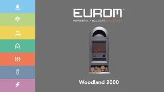 Eurom Woodland 2000 fireplace - vlameffect / flame effect