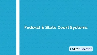 What are Federal and State Court Systems in the United States