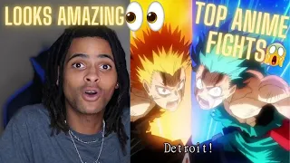 THIS LOOK AMAZING Top 10 God Tier Animation Anime Fights REACTION 👀😱