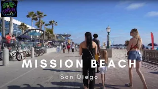 [4k🎧] Walking Tour : Mission Beach Boardwalk in San Diego (June 5, 2021) Travel Tour Guide