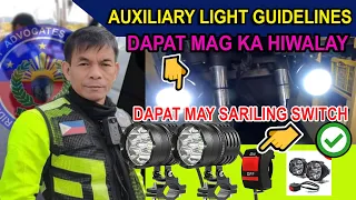 Col Bosita may mga patnubay tungkol sa pagkakabit ng mga auxiliary lights sa motorsiklo