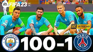 FIFA 23 - MESSI, RONALDO, MBAPPE, NEYMAR, ALL STARS | MANCHESTER CITY 100 - 0 PSG