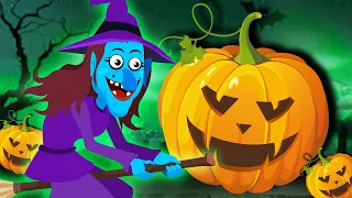 Spooky Halloween Games: Witch On Her Broomstick | Halloween Videos For Kids | Teehee Town