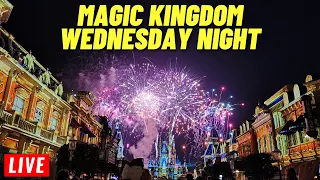 🔴Live: Magic Kingdom Wednesday Night with Happily ever after Fireworks Extended hours 5/22/2024