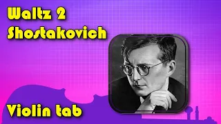 Waltz no 2 Shostakovich Violin tab Tutorial