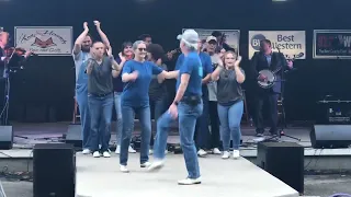 J. Creek Cloggers dancing to Authentic Unlimited at Cocke County Bluegrass Festival 10/22/22