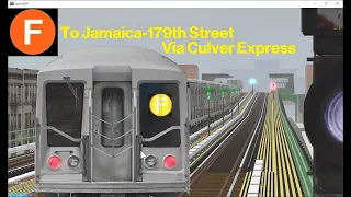 OpenBVE Throwback: F Train To Jamaica-179th Street Via Culver Express/53rd Street (R40 Slant)(1980s)