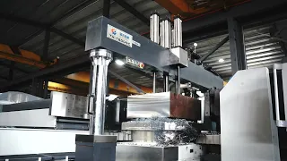 CNC milling machine Horizontal two heads high speed heavy cutting steel block process machine