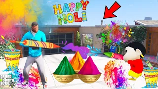 Shinchan & Franklin Celebrate Happy Holi in GTA V (2023)