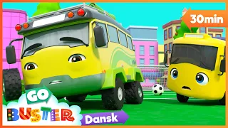 Fodboldkamp | Go Buster Dansk | Moonbug Børn Dansk - Sange og tegnefilm for børn
