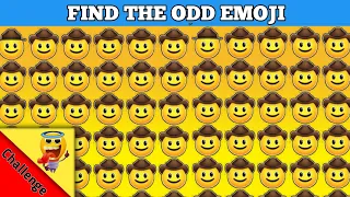 HOW GOOD ARE YOUR EYES #12 | FIND THE ODD EMOJI OUT | EMOJI PUZZLE QUIZ | LEVEL 1-20 | EMOJI QUIZ