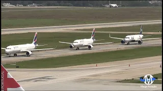 Show de Pousos e decolagens no Aeroporto Internacional de  São Paulo   Movimento Belíssimo ✔