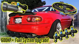 Miata's New 600HP Fuel System Install! (Wiring, Setup, ECU settings)