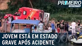 Colisão entre jet-skis deixa feridos, uma em estado grave | Primeiro Impacto (15/07/21)