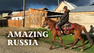 How ordinary people live in Russia. Mountain villages. Altai region.