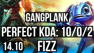 GANGPLANK vs FIZZ (MID) | 10/0/2, Legendary | BR Diamond | 14.10