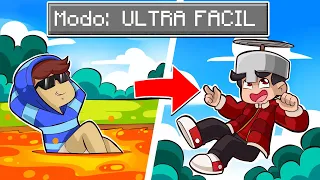 JOGANDO MINECRAFT NO MODO *ULTRA FÁCIL*