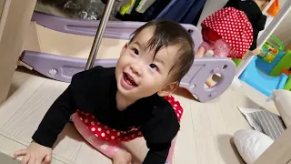 [HATAE TV] [Eng sub] 장풍을 쏘면 즐거워하는 쌍둥이 14개월 육아 놀아주기 액티비티가든 미끄럼틀 나잡아봐라 딸쌍둥이 딸둥이 Korean twin girls