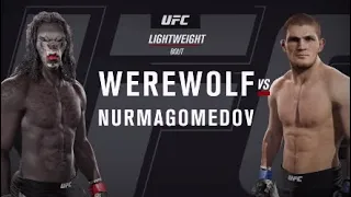 Werewolf vs. Khabib Nurmagomedov (EA sports UFC 2) - CPU vs. CPU - Crazy UFC 👊🤪