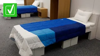 Yes, the bed frames at the Olympic Village are made from cardboard but they aren’t ‘anti-sex’