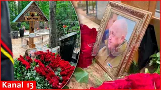 Footage from cemetery in St Petersburg where Prigozhin is buried