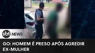 Homem é preso após agredir ex-mulher e fugir com o filho em Goiânia | #SBTNewsnaTV (09/03/23)