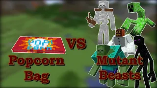 Popcorn Bag (food bosses: reheated!) vs Mutant Beasts | Minecraft Mob Battle