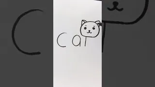 How to draw a simple Cat 🐈 🐱 #SimpleArt #Shorts #drawing #draw #art #paint