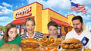 New Zealand Family Try Popeye's Fried Chicken For The First Time!