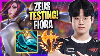 ZEUS TESTING FIORA IN KR SOLOQ! - T1 Zeus Plays Fiora TOP vs Darius! | Season 2023