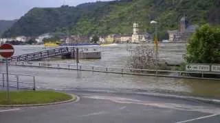 Schlepper St. Goar Hochwasser