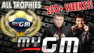 How QUICKLY Can You Collect ALL MyGM Trophies In WWE 2K23!